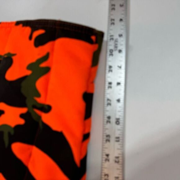 Vintage SafTbak Chiller Killer Orange Camo Bibs Mens Large Suspenders Insulated - Picture 4 of 10